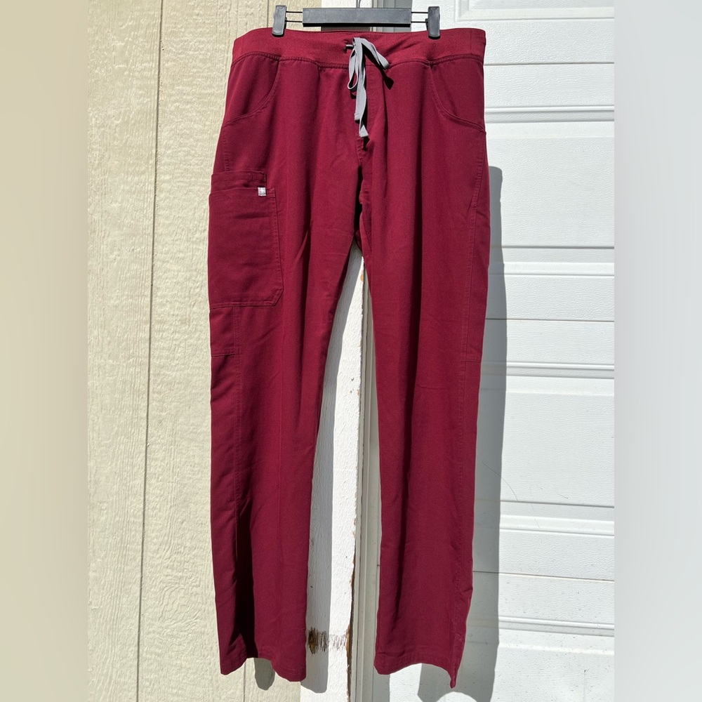 FIGS Burgundy Kade Tall Cargo Scrub Pants